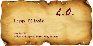 Lipp Olivér névjegykártya