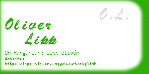oliver lipp business card